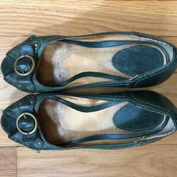 Frye hunter green steampunk heels - Picture 2 of 6